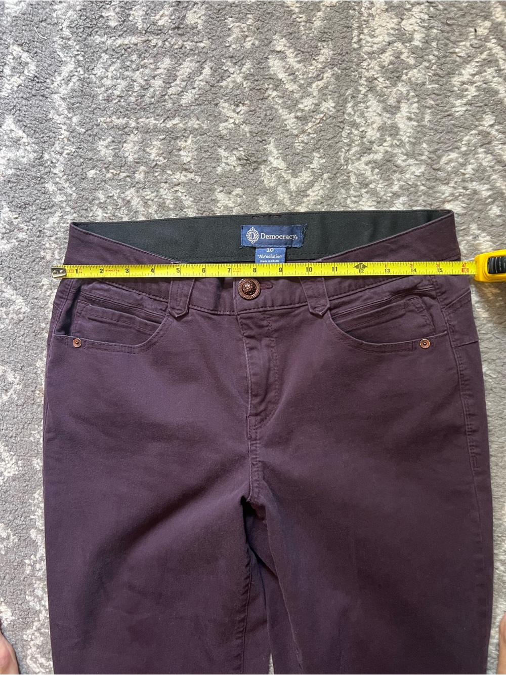 Democracy Straight-Leg Jeans in Deep Plum size 10 (Y100) - Picture 6 of 11